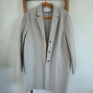 Elegant Cream / Gray Women's Coat